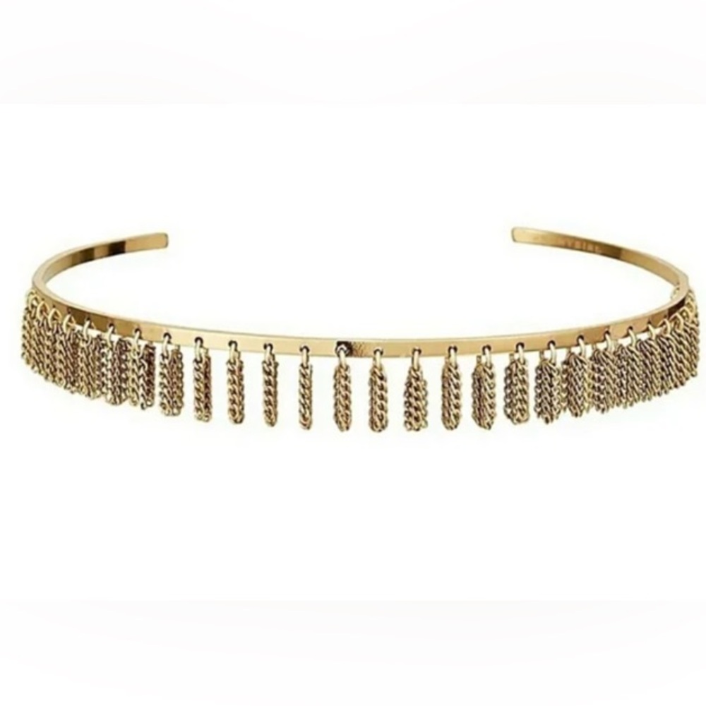NEW Jenny Bird Limited Edition Gold Fringe Choker Necklace